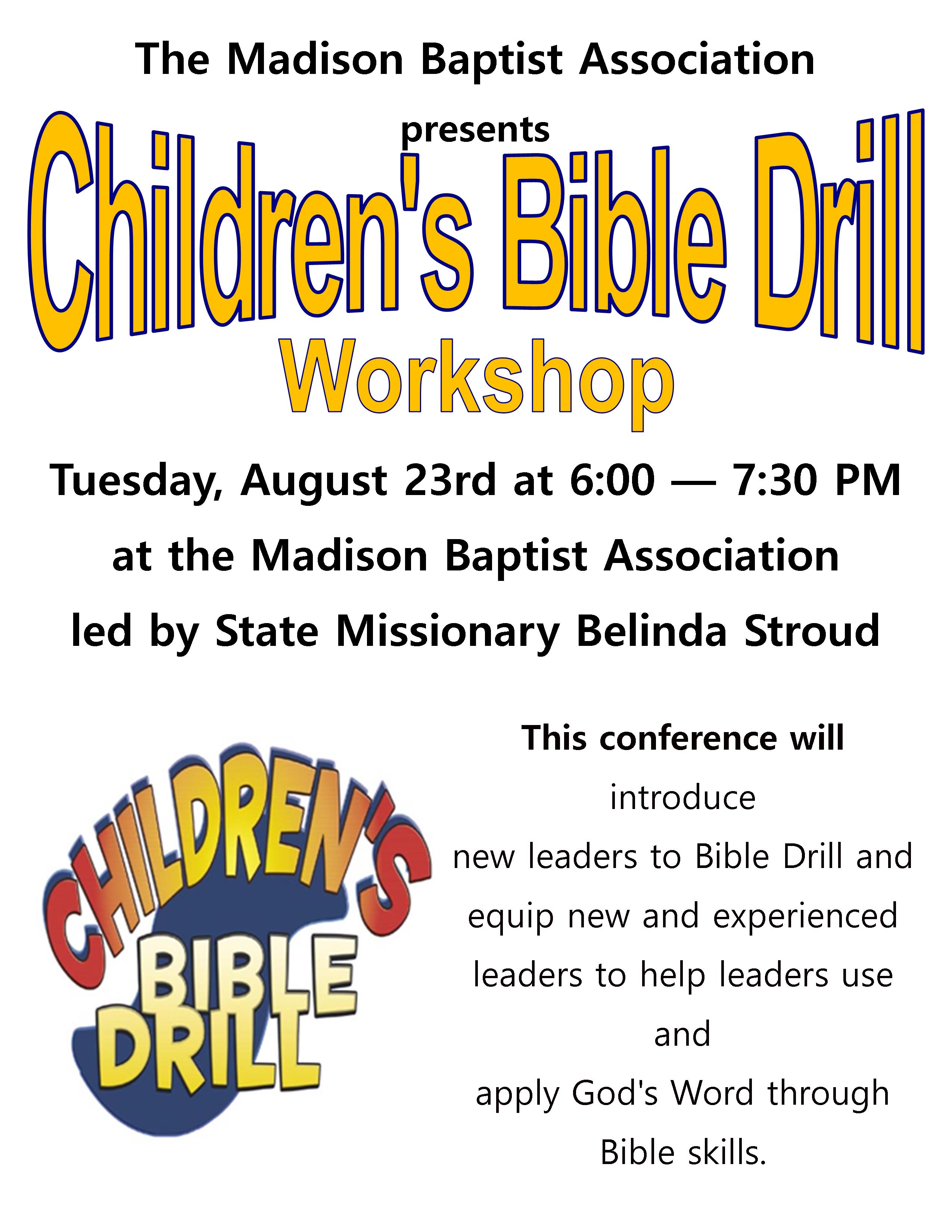 Children's Bible Drill Workshop